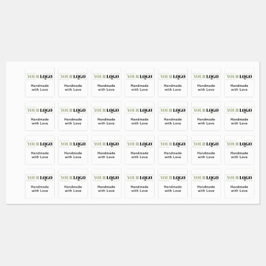 Handgemaakt met Love Company Logo Kleding Labels (Vel)