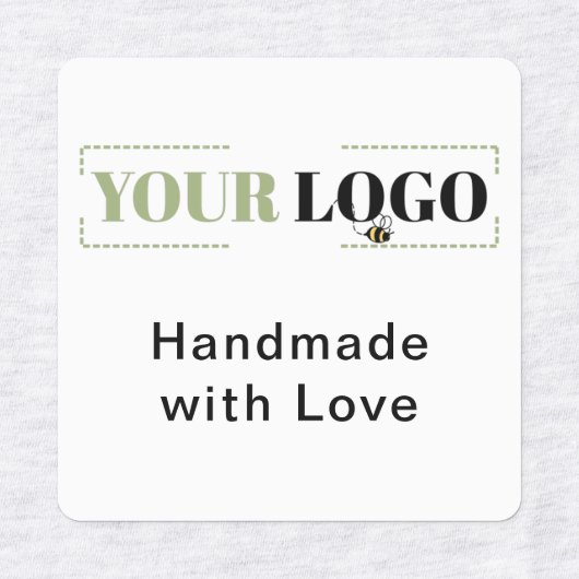 Handgemaakt met Love Company Logo Kleding Labels (Design 1)