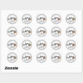 Handgemaakt met Love Cookies Sticker Eten Label (Vel)