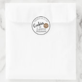 Handgemaakt met Love Cookies Sticker Eten Label (Tas)