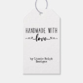 Handgemaakt met Love Country Kraft Custom Cadeaulabel (Voorkant)