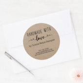 Handgemaakt met Love Country Kraft Look Labels (Envelop)