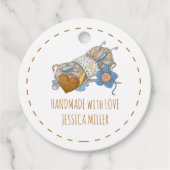 Handgemaakt met Love Country Yarn Craft White Bedankjes Labels (Voorkant)