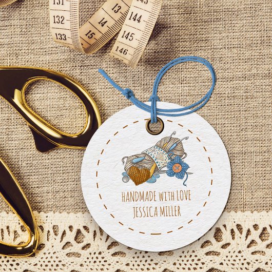 Handgemaakt met Love Country Yarn Craft White Bedankjes Labels