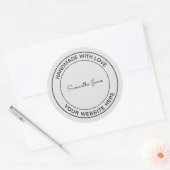 Handgemaakt met Love Craft DIY Cool Hipster Busine Ronde Sticker (Envelop)
