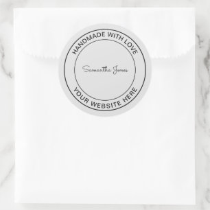 Handgemaakt met Love Craft DIY Cool Hipster Busine Ronde Sticker