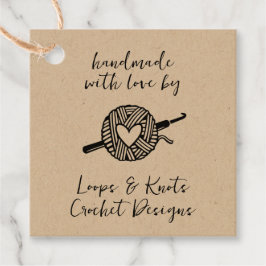 Handgemaakt met Love Crochet Bedankjes Labels