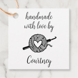 Handgemaakt met Love Crochet Bedankjes Labels