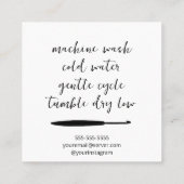 Handgemaakt met Love Crochet Vierkante Visitekaartje (Achterkant)