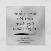 Handgemaakt met Love Crochet Vierkante Visitekaartje (Achterkant)