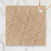 Handgemaakt met Love Custom Business Label tan (Achterkant)