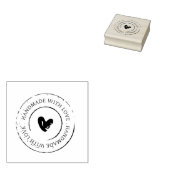 Handgemaakt met Love Custom Logo Stamp Small Busin Rubberstempel (Gestempeld)