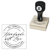 Handgemaakt met Love Custom Rubber Stamp Rubberstempel (Gestempeld)