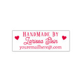 Handgemaakt met Love Custom Signature Rubber Stamp Zelfinktende Stempel (Design)