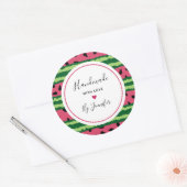 Handgemaakt met Love Cute Watermelon Pattern Ronde Sticker (Envelop)