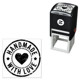 Handgemaakt met Love Distressed Self Inking Stamp Zelfinktende Stempel