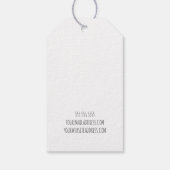 Handgemaakt met Love Doodle Heart Kraft Paper Cadeaulabel (Achterkant)