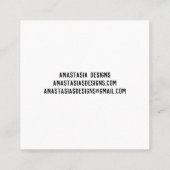 Handgemaakt met Love Doodle Wreated Personalized Vierkante Visitekaartje (Achterkant)