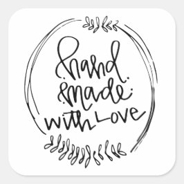 Handgemaakt met Love Doodle Wreath Sticker