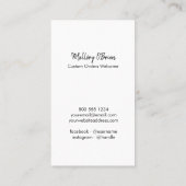 Handgemaakt met Love Doodle Wreath Vertical Visitekaartje (Achterkant)