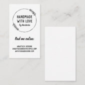 Handgemaakt met Love Doodle Wreath Visitekaartje (Voorkant / Achterkant)
