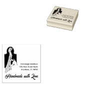 Handgemaakt met Love  Dressmaker Rubberstempel (Gestempeld)