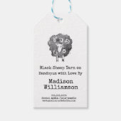 Handgemaakt met Love | Dyed Yarn | Schapenafdrukke Cadeaulabel (Voorkant)