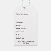 Handgemaakt met Love | Dyed Yarn | Schapenafdrukke Cadeaulabel (Achterkant)