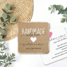 Handgemaakt met Love Etsy Home Crafter Art Fair Go Vierkante Visitekaartje