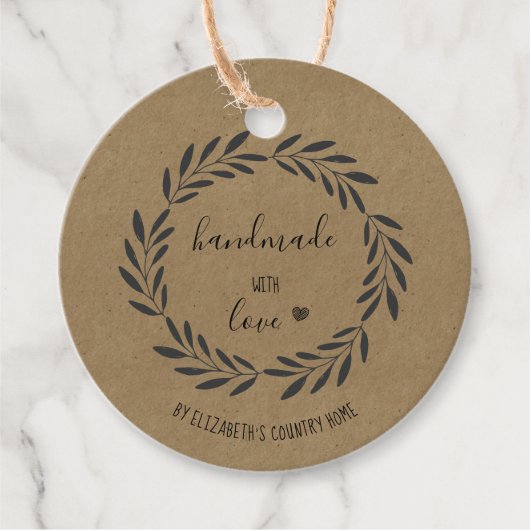 Handgemaakt met Love Etsy Home Crafter Craft Show Bedankjes Labels (Voorkant)