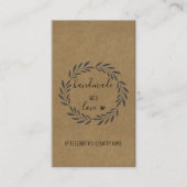 Handgemaakt met Love Etsy Home Crafter Craft Show Visitekaartje (Voorkant)