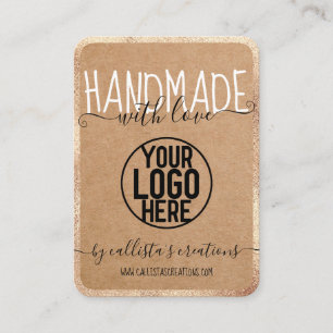 Handgemaakt met Love Etsy Home Crafter Gold Logo Visitekaartje