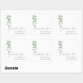 Handgemaakt met Love Eucalyptus, speciaal voor jou Vierkante Sticker (Vel)