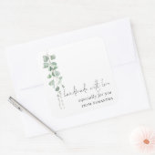 Handgemaakt met Love Eucalyptus, speciaal voor jou Vierkante Sticker (Envelop)