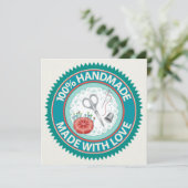 Handgemaakt met Love Flat Kaart (Staand voorkant)