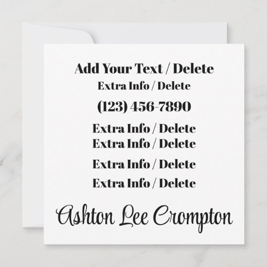 Handgemaakt met Love Flat Kaart (Achterkant)