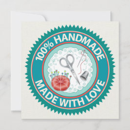 Handgemaakt met Love Flat Kaart