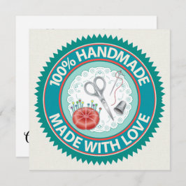 Handgemaakt met Love Flat Kaart