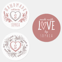 Handgemaakt met Love Florals, Heart & Monogram Set