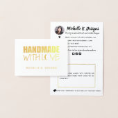 Handgemaakt met Love Handmade Shop Info Note Folie Kaarten (Display)
