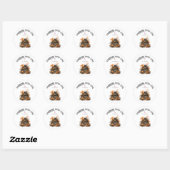 Handgemaakt met Love Haunted House Halloween Ronde Sticker (Vel)