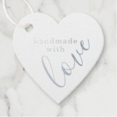 Handgemaakt met Love Heart Shaped Bedankjes Labels (Voorkant)