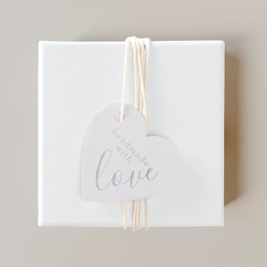 Handgemaakt met Love Heart Shaped Bedankjes Labels
