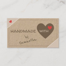 Handgemaakt met Love Hearts rustieke Vintage