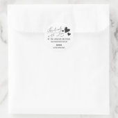 Handgemaakt met Love Hearts Script Etsy Home Craft Ronde Sticker (Tas)