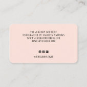 Handgemaakt met Love Hearts Script Etsy Home Craft Visitekaartje (Achterkant)