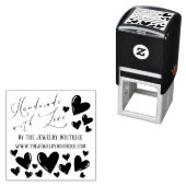 Handgemaakt met Love Hearts Script Etsy Home Craft Zelfinktende Stempel (In situ)