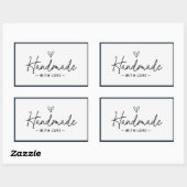 Handgemaakt met Love Home Made Crafts Koken Rechthoekige Sticker (Vel)