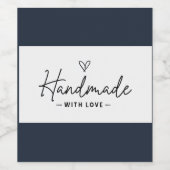 Handgemaakt met Love Home Made Custom Cooking Wijn Etiket (Enkel label)