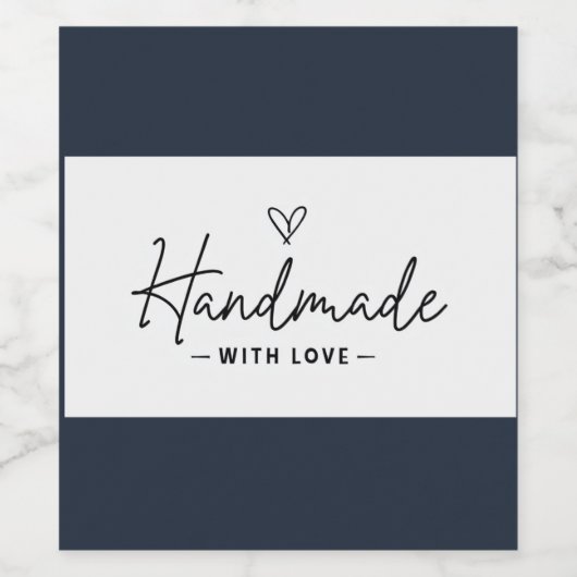 Handgemaakt met Love Home Made Custom Cooking Wijn Etiket (Enkel label)